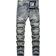 Men's Slim Fit Stretch Jeans Ripped Skinny Jeans for Men, Fashion Straight Leg Comfort Flex Waist Cargo Denim Pants