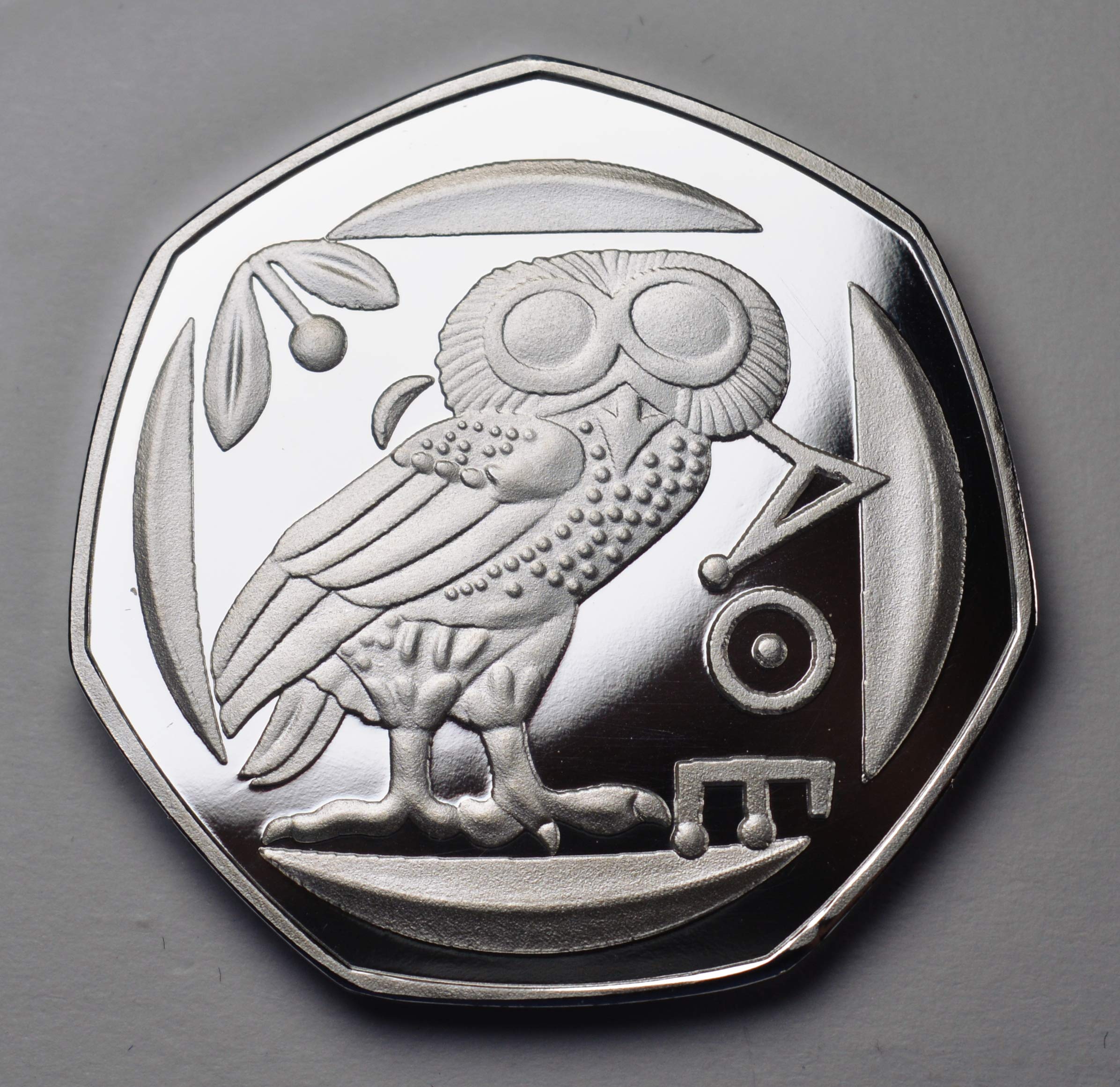 The Commemorative Coin Company Ancient Greek 'Owl of Athena' Silver Commemorative. Athenian Tetradrachm Coin 450BC. Reproduction