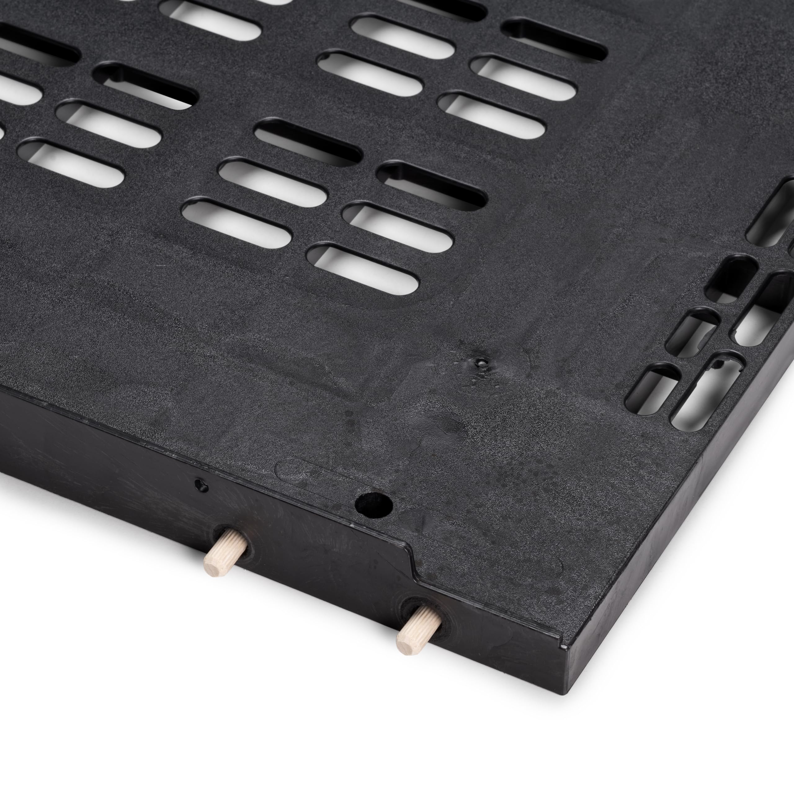 Emuca - Base per Frigorifero Integrato En Modulo di Cucina di 60cm ed Espessore di pannelli 18mm, Tecnoplastica, Nero