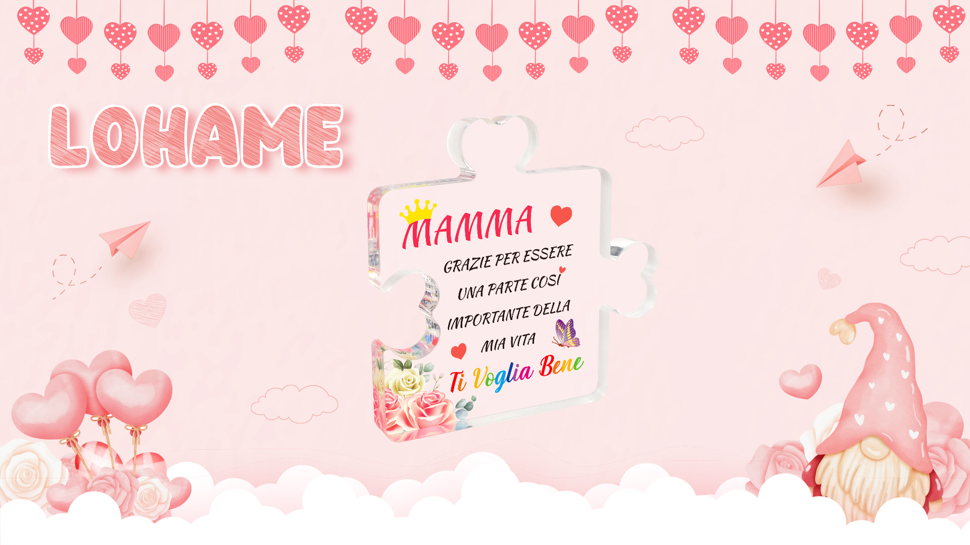 Regalo per la festa della mamma, stampa madre-figlia, arte infantile - Italia