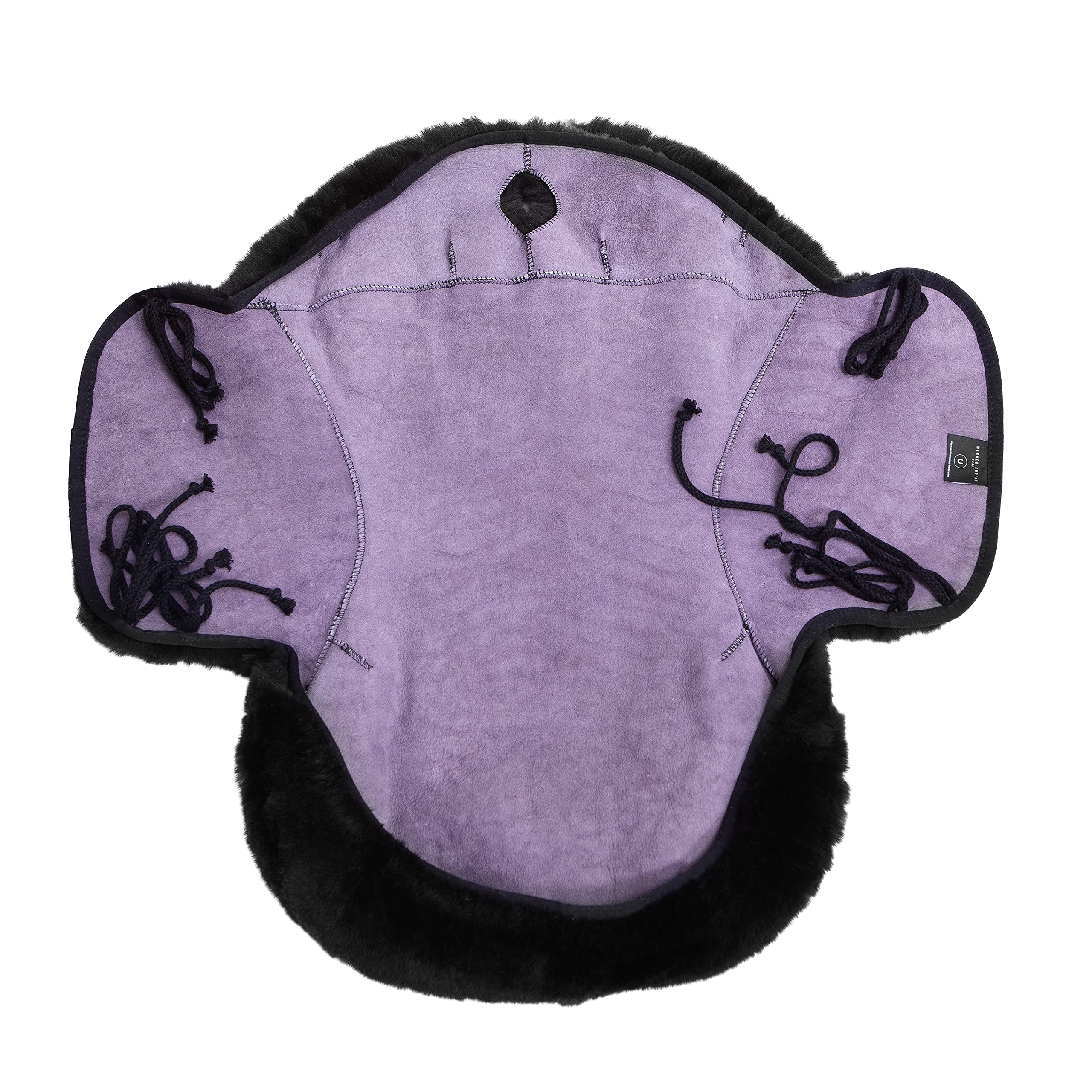 Copriseggio in pelliccia Laramie con foro in corno CHRIST - Coprisella per selle western, superficie in pelliccia per una cavalcata imbottita, neutro, grigio, nero, marrone, misure: sangue caldo (L) e XL