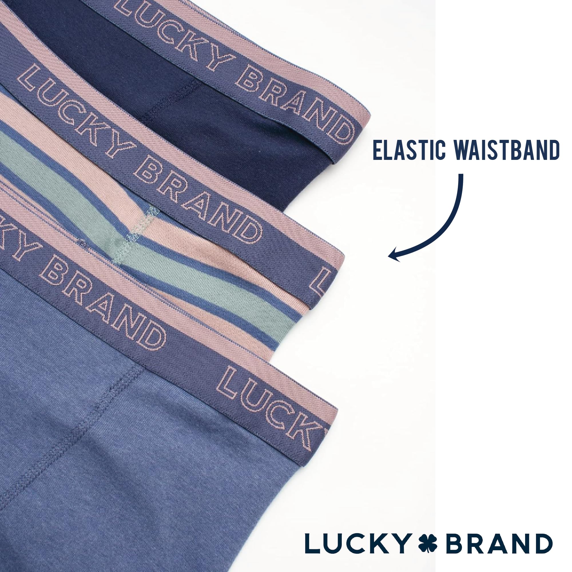 Lucky Brand Herren Boxershorts aus Baumwolle mit funktionalem Eingriff (3er Pack)