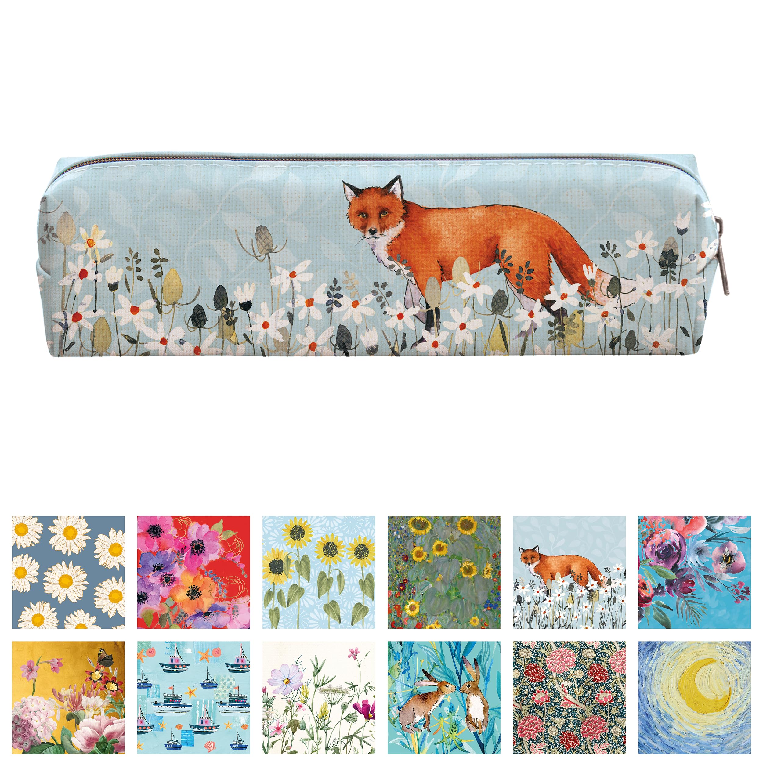 TGSC | Foxy Tales | Gifted Stationery Pencil Case | Aesthetic Slim Pencil Case for School Supplies, Office Supplies, Drawing Pencils, Markers and More. 60mm × 220mm × 70mm