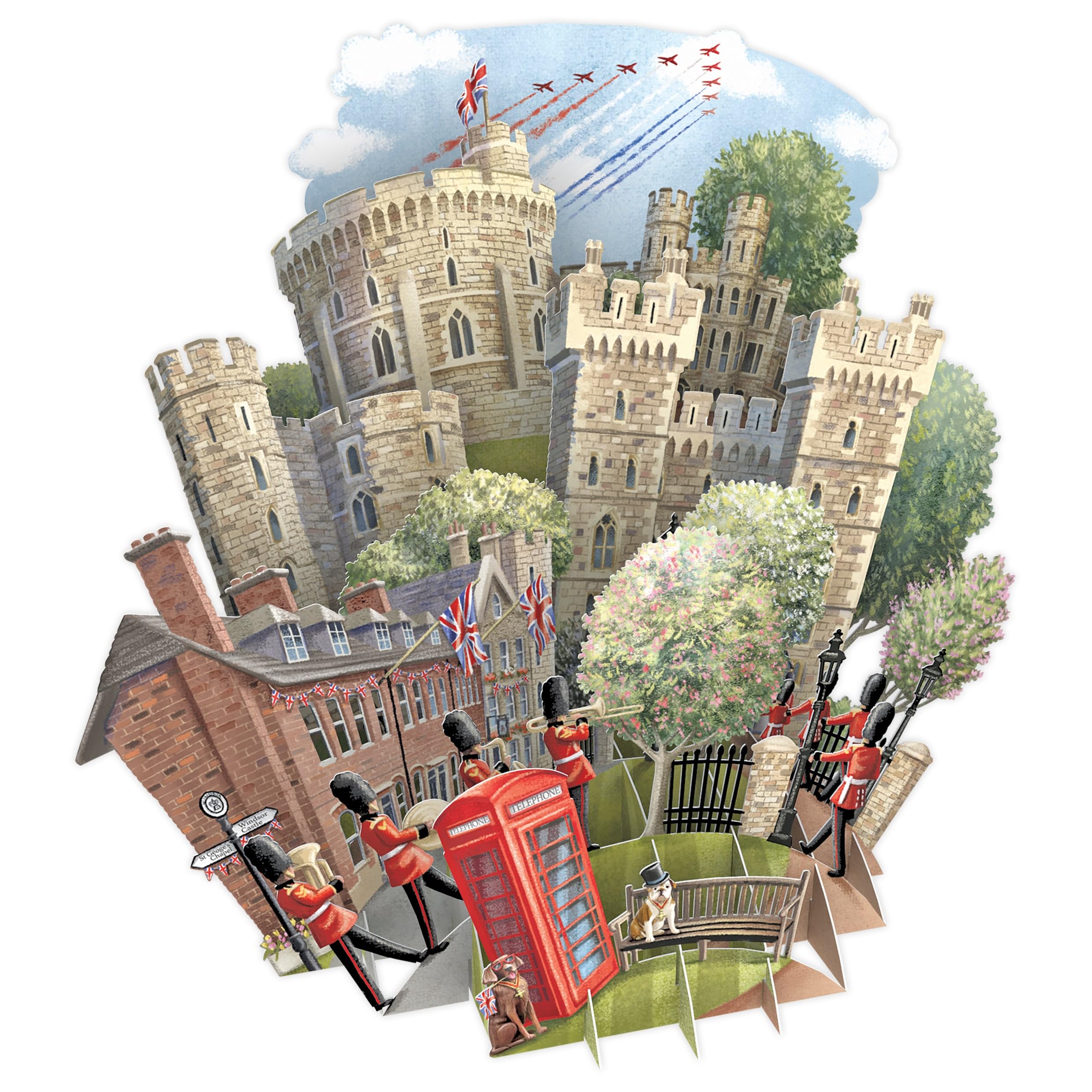 Paper D'Art - 3D Pop Up Card - Top of the World Greetings Card - Windsor