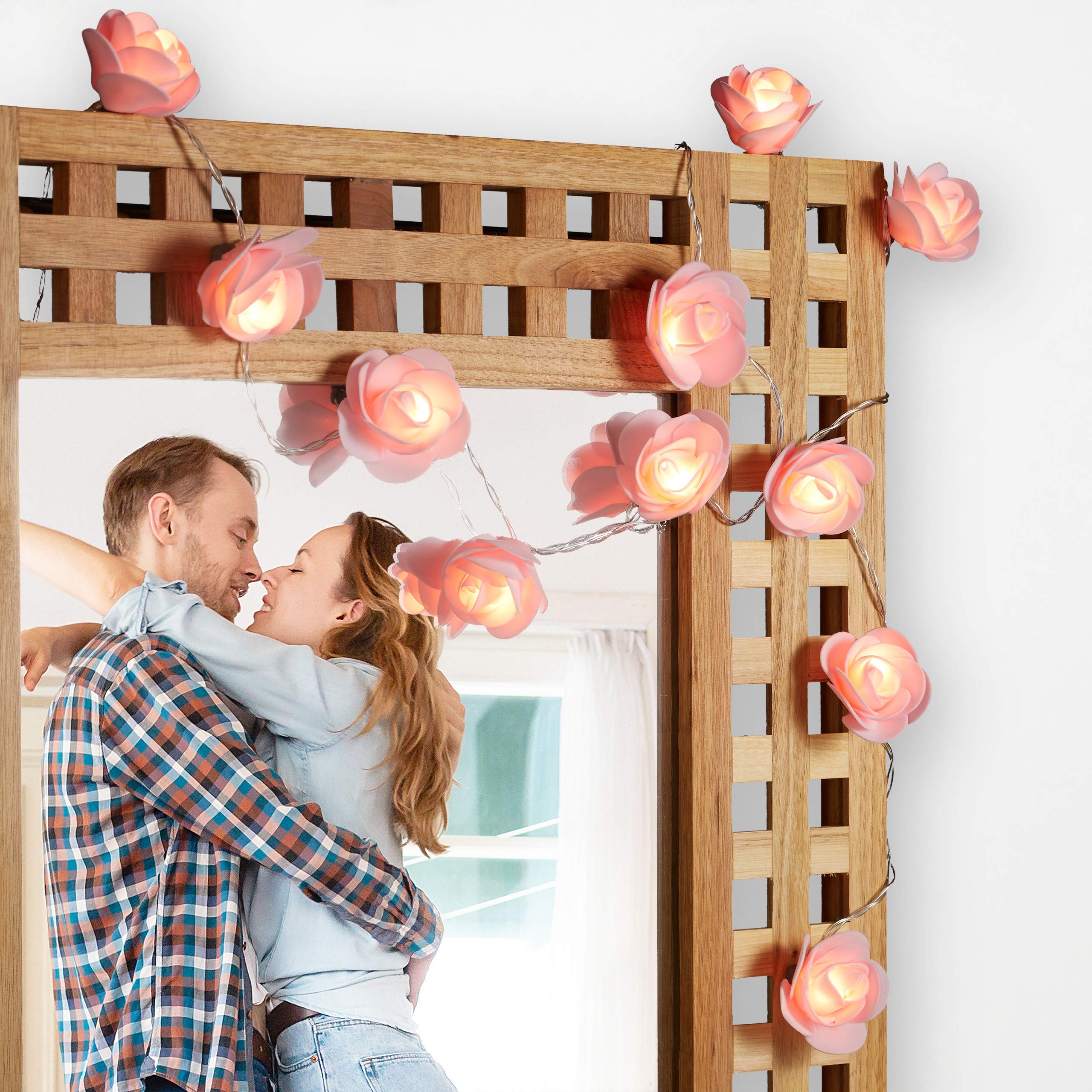 Luci A LED A Forma Di Rosa, 20 Pezzi, Batteria - Decorazione Romantica Per San Valentino, Matrimoni, Feste - 6