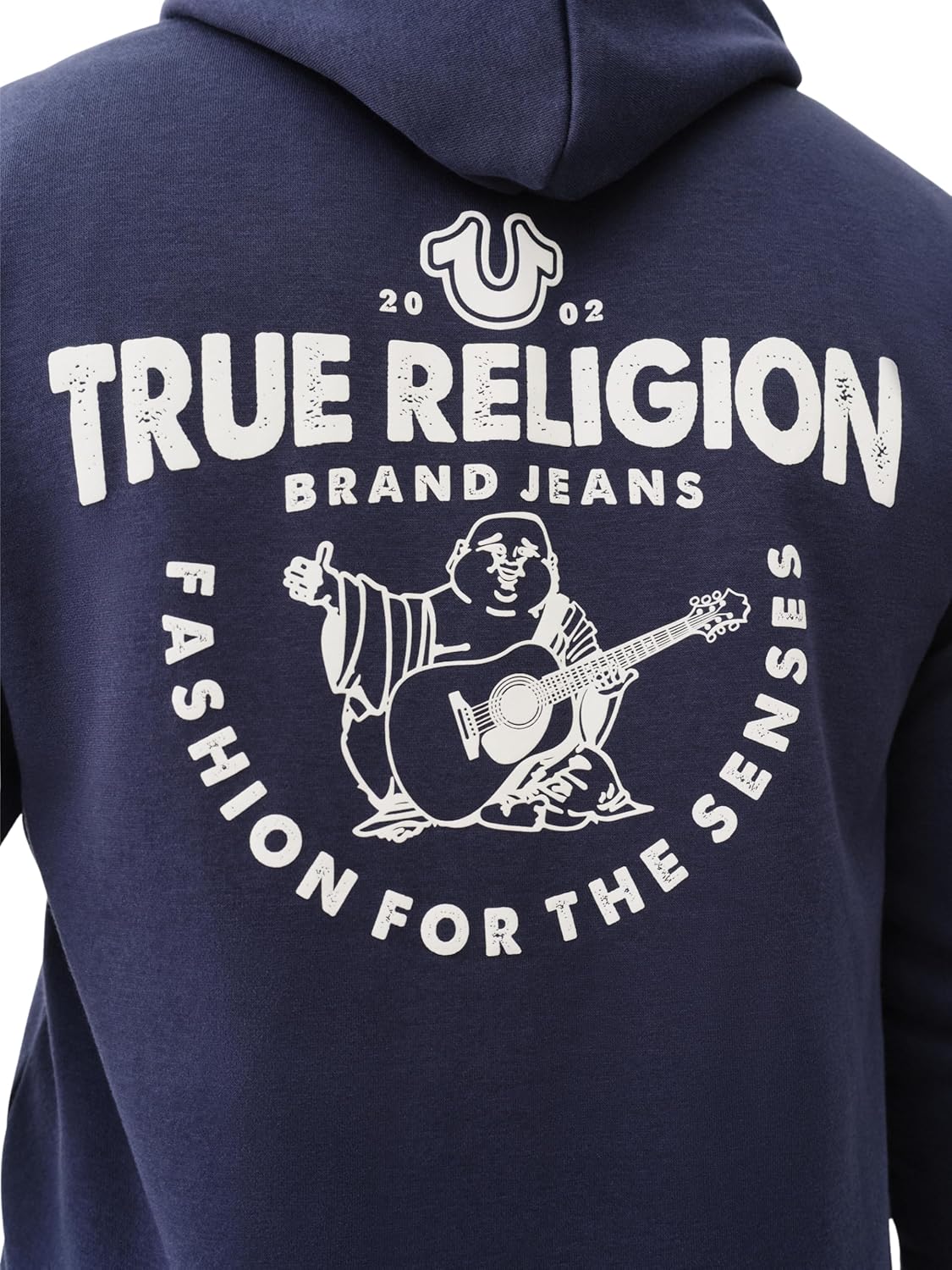True Religion Men’s Puff Print Core Zip Up Hoodie for Men – Y2K Graphic Hoodie, Mens Hoodies with Oversized Graphic - Image 5