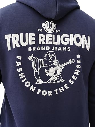True Religion Mens Puff Print Core Zip Up Hoodie for Men