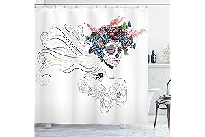 Decorative Dia de los Muertos Shower Curtain