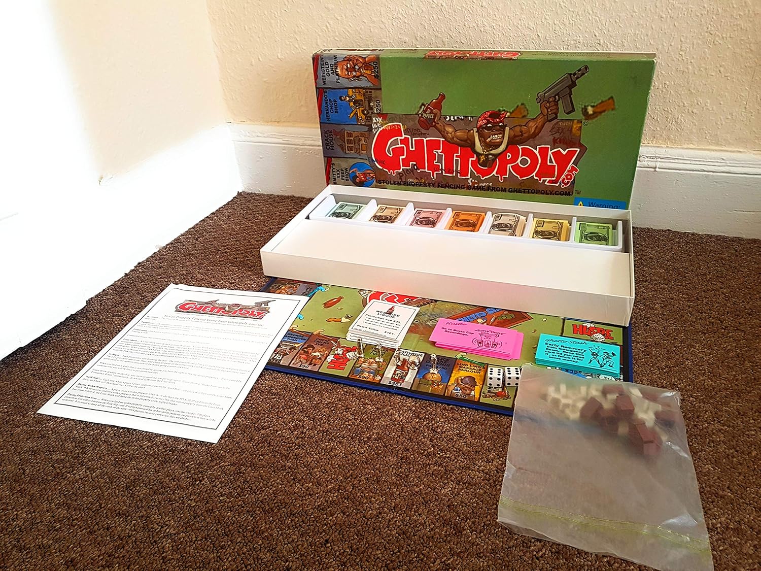 Ghettopoly Boardgame Toys & Games