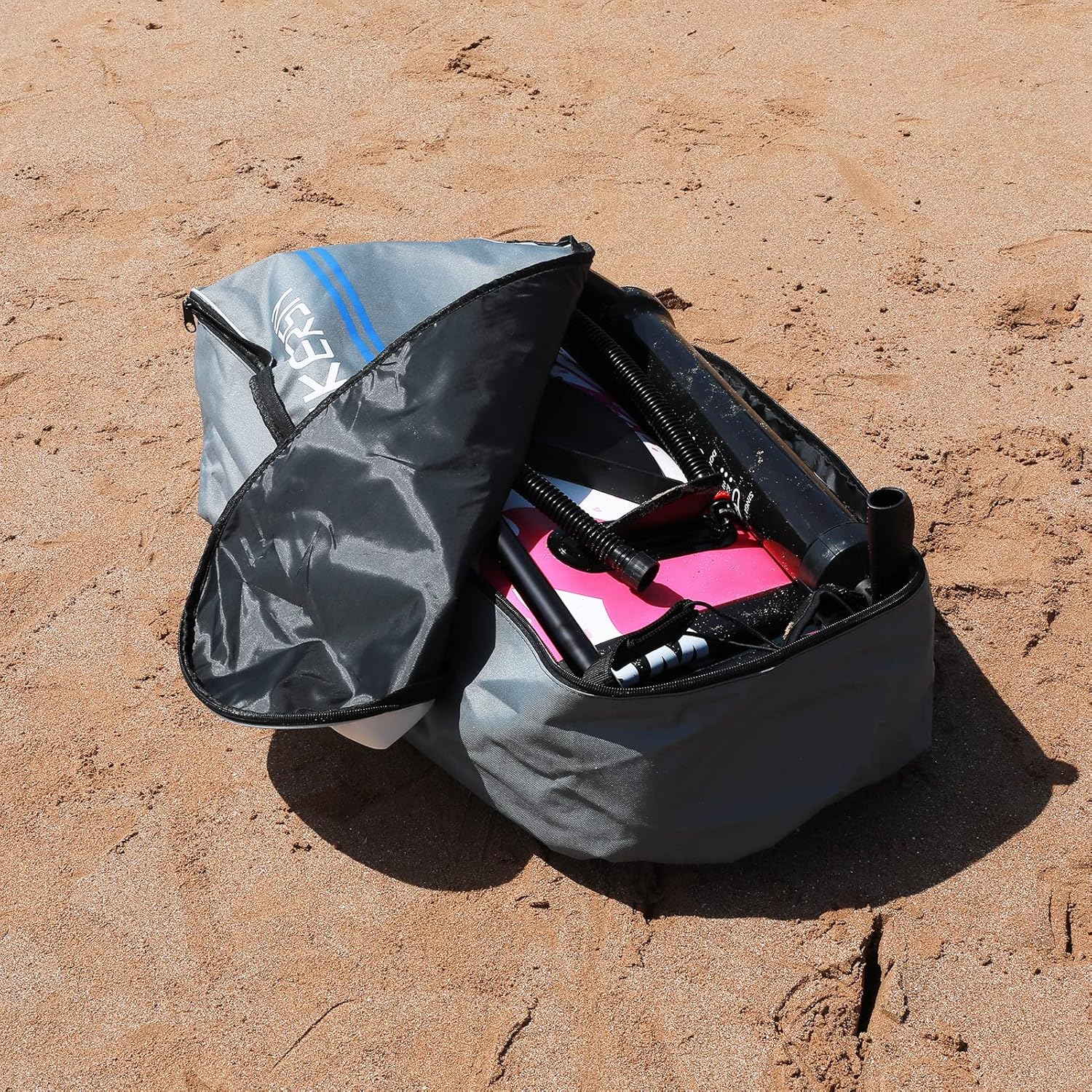 Backpack, Travel Backpack for Inflatable SUP Stand Up Paddleboard Carrying Storage Bag Shoulder Bag, Grey