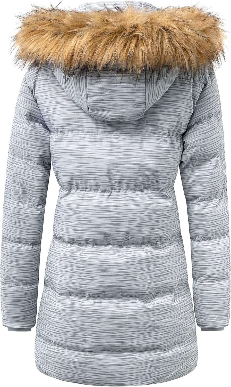 WenVen Women's Winter Thicken Puffer Coat Warm Jacket with Faux Fur Removable Hood - Image 3
