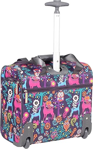 Miniatura 3 de Lily Bloom Designer - Maleta de viaje de 15 pulgadas, para viajes cortos, fin de semana, negocios, equipaje ligero, maleta de 2 ruedas giratorias,