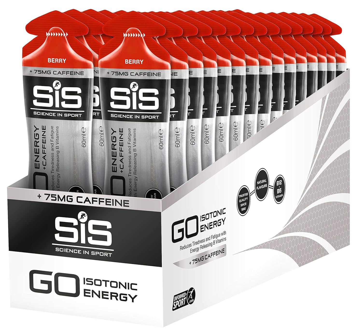 Science in Sport Go Isotonic Energy Gel with Caffeine, Running Gels