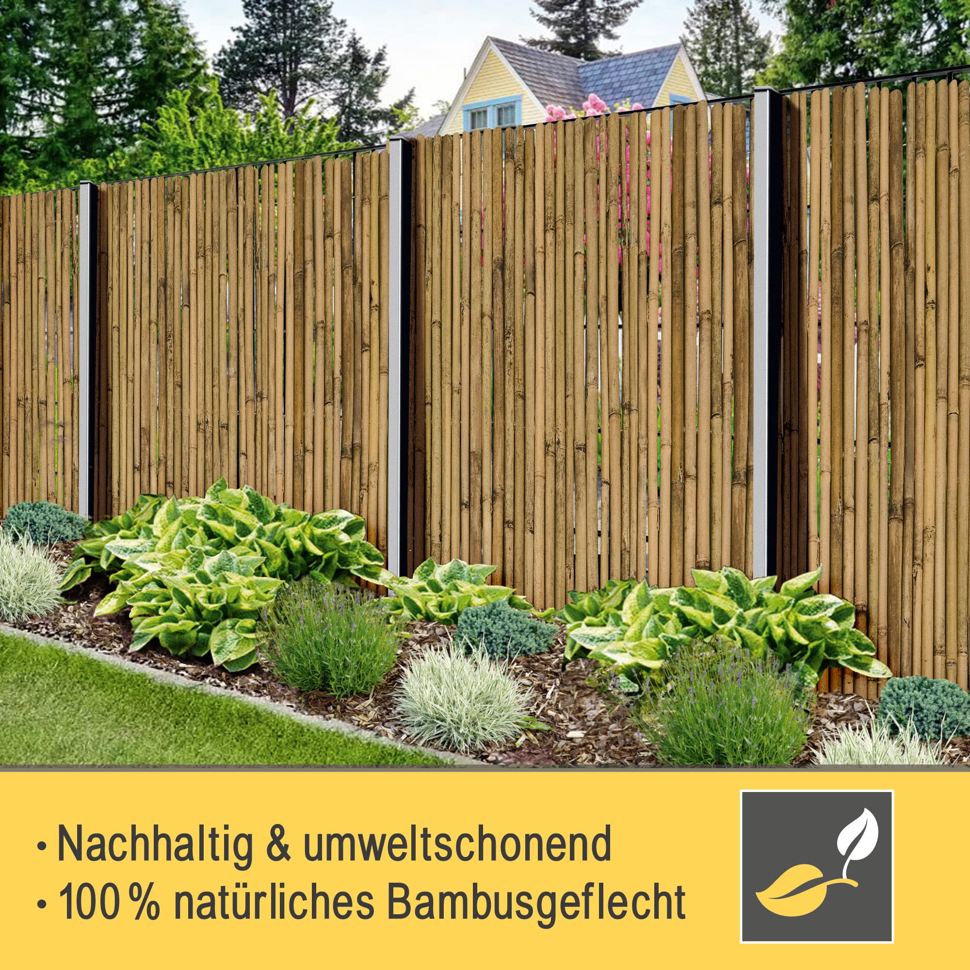 Sol Royal Bambus Sichtschutz Zaun 180x250 cm SolVision B38 - langlebiger & witterungsbeständiger 100% Bambus FSC® Sicht Schutz Indoor & Outdoor für Balkon, Terrasse, Garten - Windschutz & Sonnenschutz