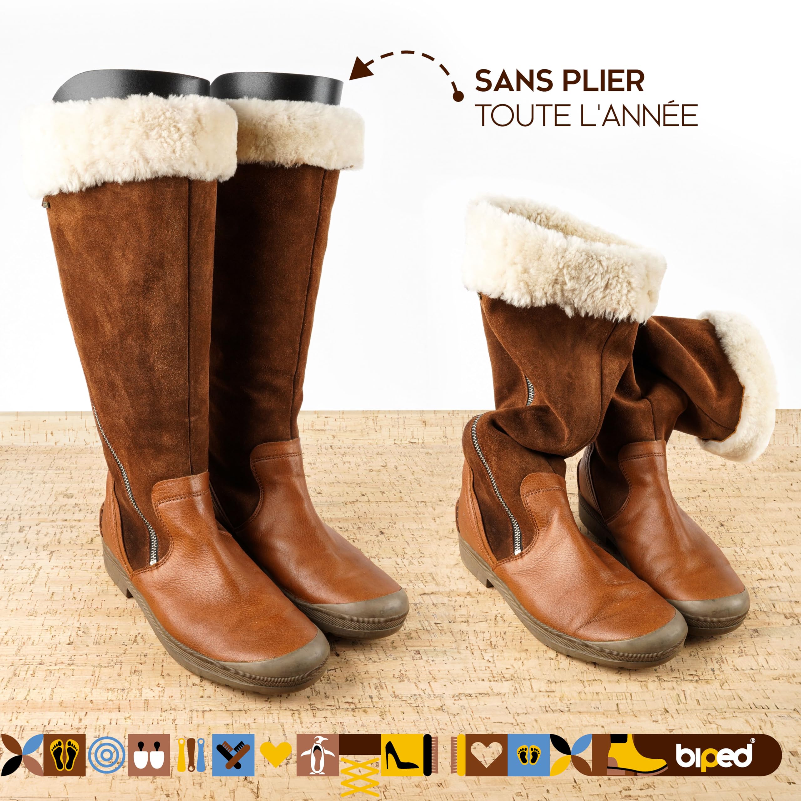 biped Tendeurs à bottes, lot de 5 paires - Tendeurs à enrouler - Pour ranger les bottes - Pour bottes, cuissardes et bottes d'équitation z1180