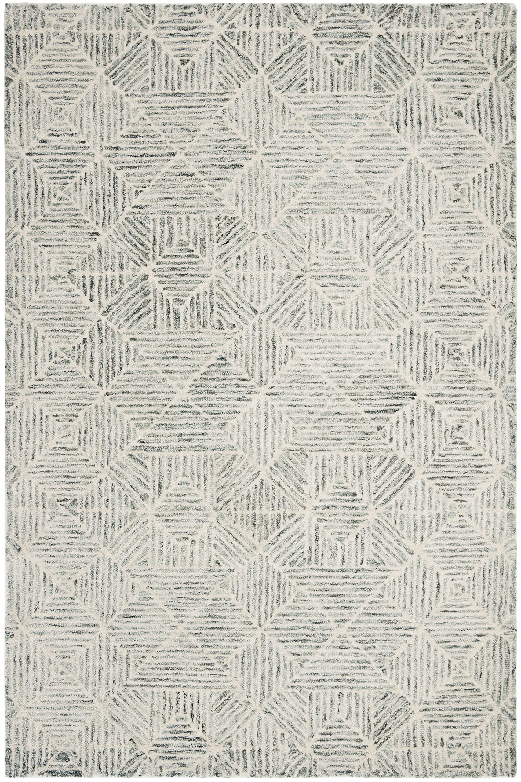 Tapis contemporain Safavieh Abstract ivoire et vert haut de gamme