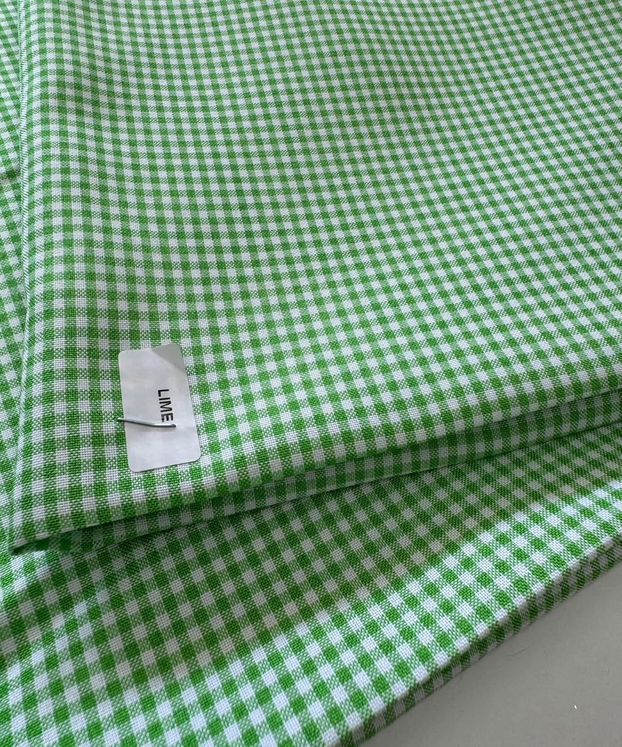 Gingham Checked Fabric by The Yard – 1/8” Poly Cotton Poplin, 60” Wide – Checkered Fabric for Tablecloths, Dresses, Curtains, Crafts – Multiple Colors – Sew The Trend (5 Yard, Sage)