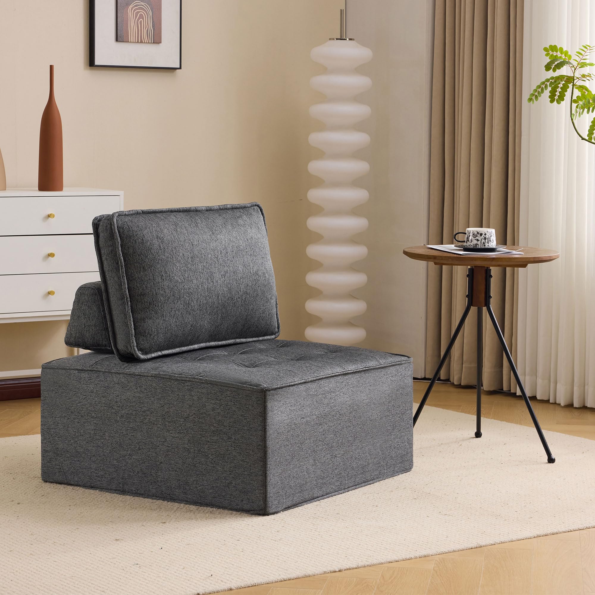 Sofá Modular Reclinable de Tela de Lino, Ultra Suave y Transpirable, para Apartamentos Pequeños y Dormitorios