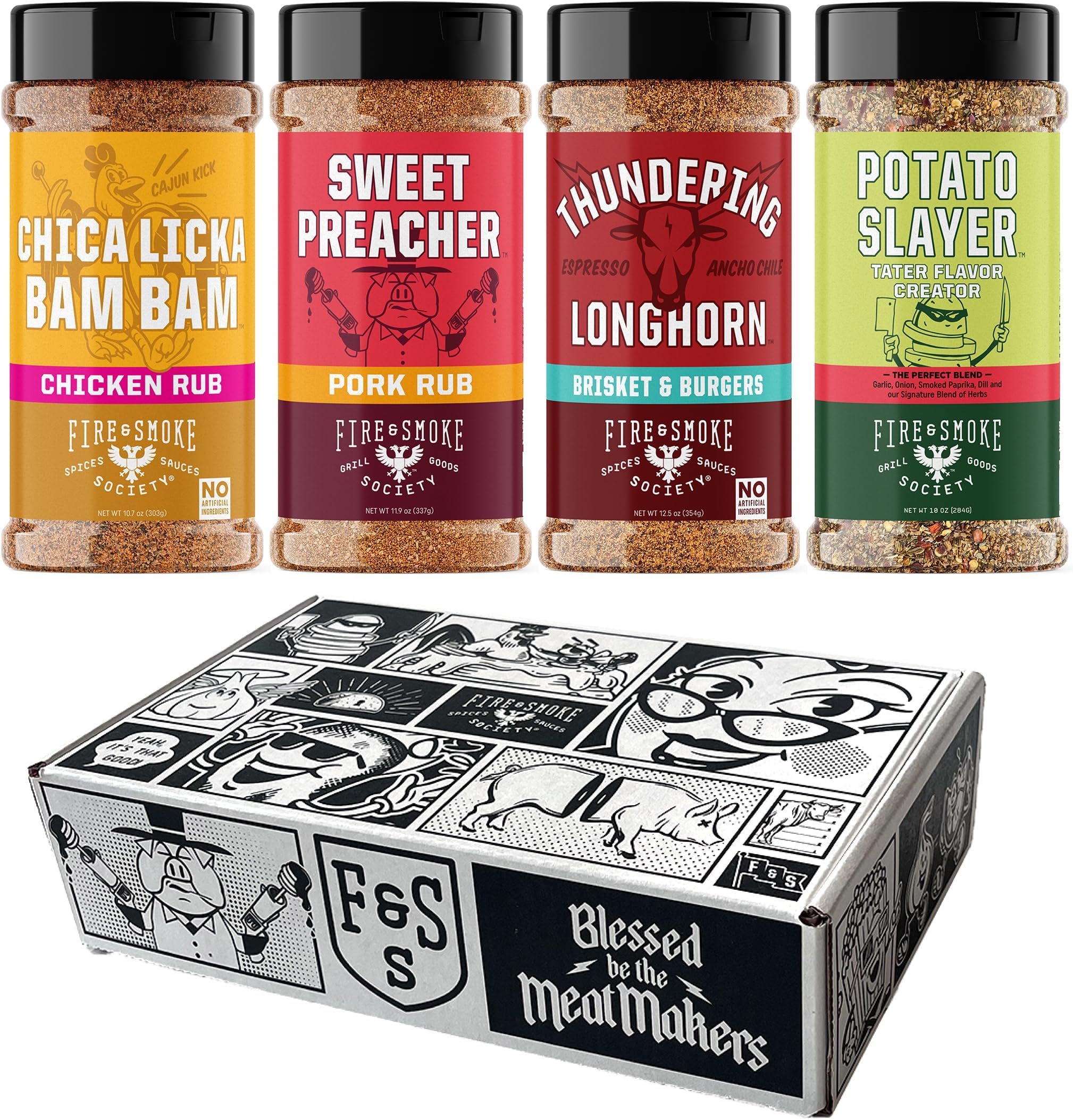 Amazon.com : Fire & Smoke Society BBQ Grill Variety Pack | BBQ Rubs for ...