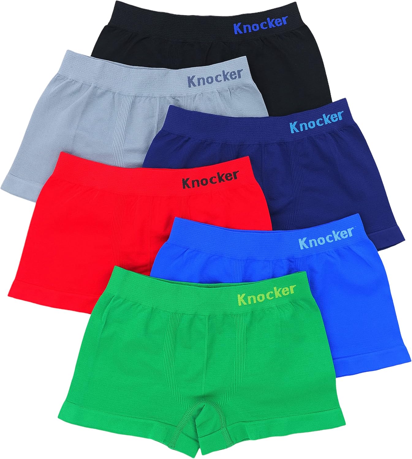 ToBeInStyle Boy's Pack of 6 Seamless Microfiber Boxer Briefs w/Appliques
