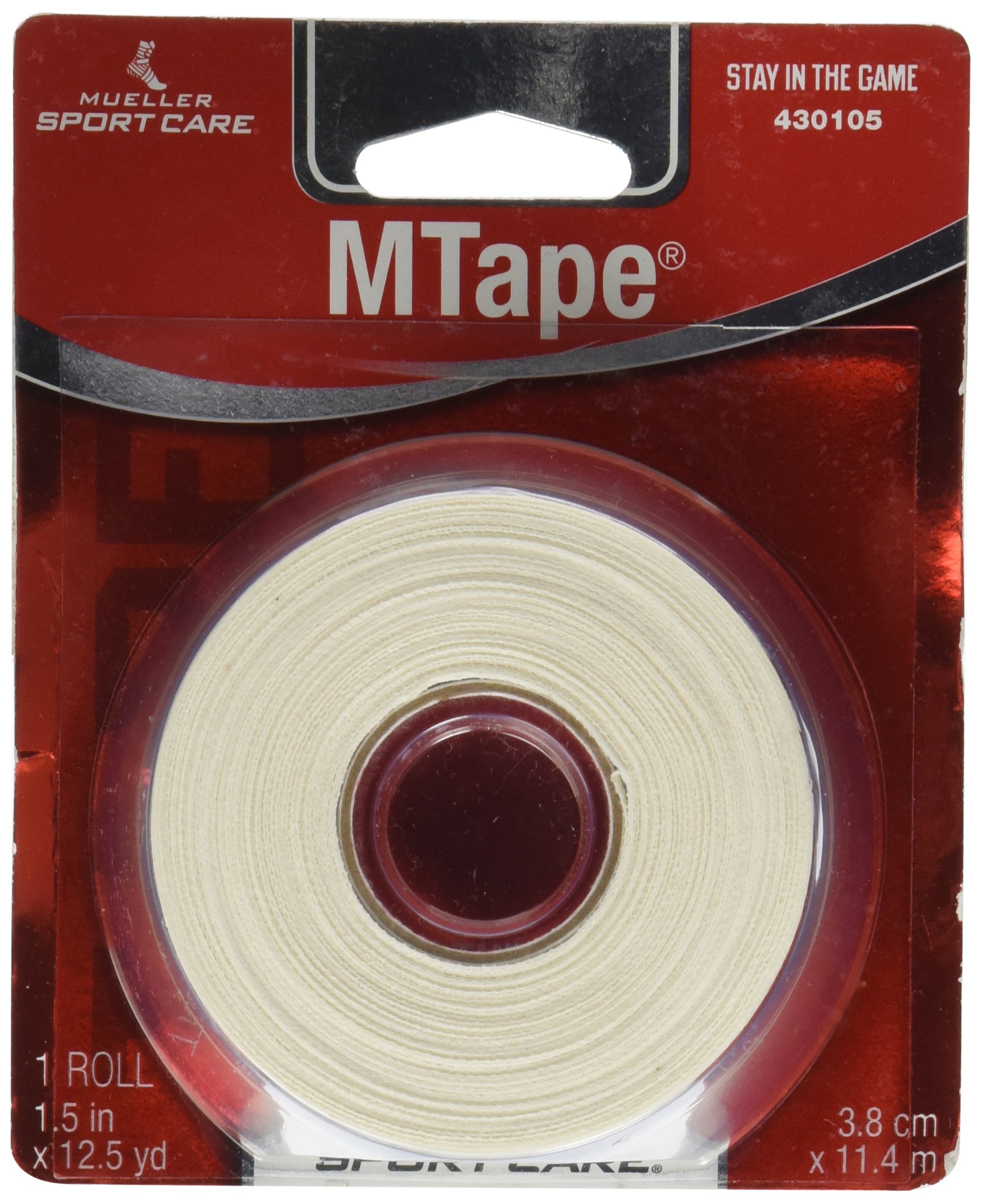 Mueller M Tape 1.5in x 15yd White ONE SINGLE ROLL