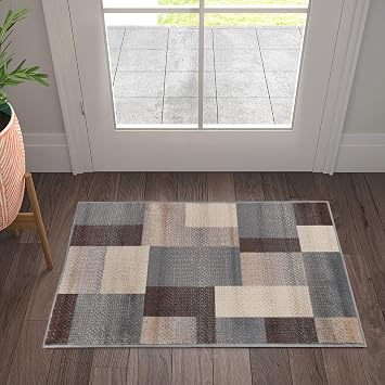 Superior Clifton Indoor Plush Area Rug, Easy Clean, 2x3, A Grey