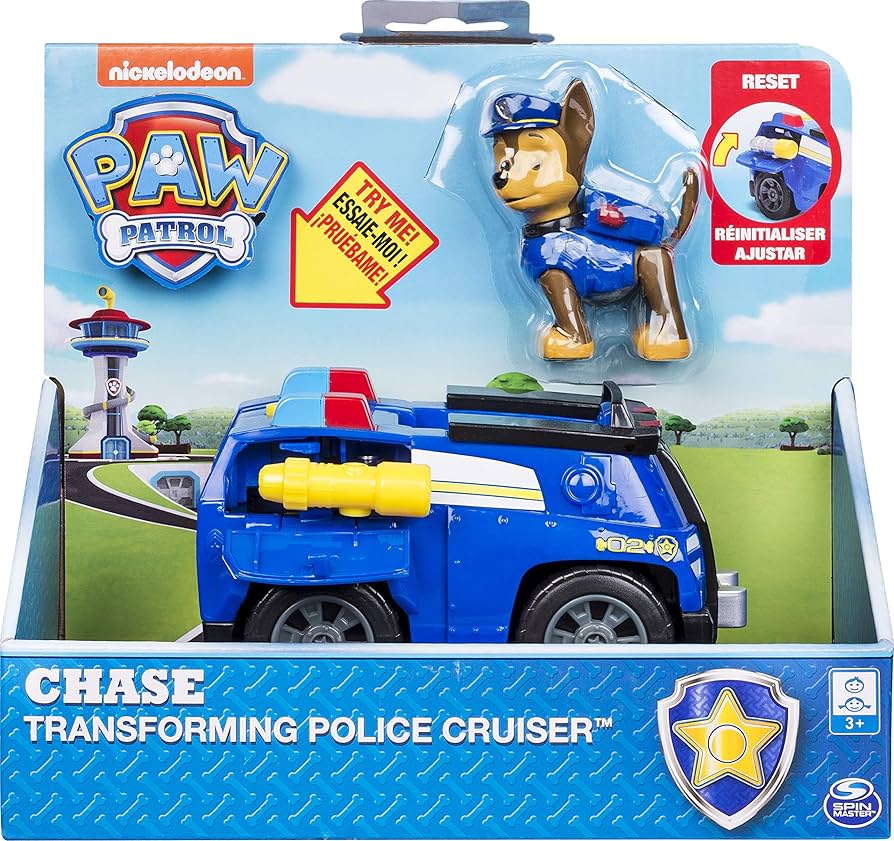 Paw Patrol Chase's Transforming Police Cruiser with Flip-open Megaphone, for Ages 3 and Up : Amazon.co.uk: Outlet