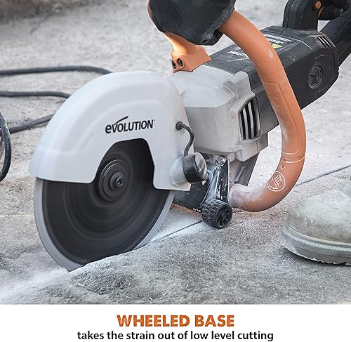 Miniatura 6 de Evolution R230DCT - Sierra de hormigón de 9 pulgadas (circular, amoladora angular, sierra cortada) - Motor de 15 A, sin gas - Corte de 3-1/2