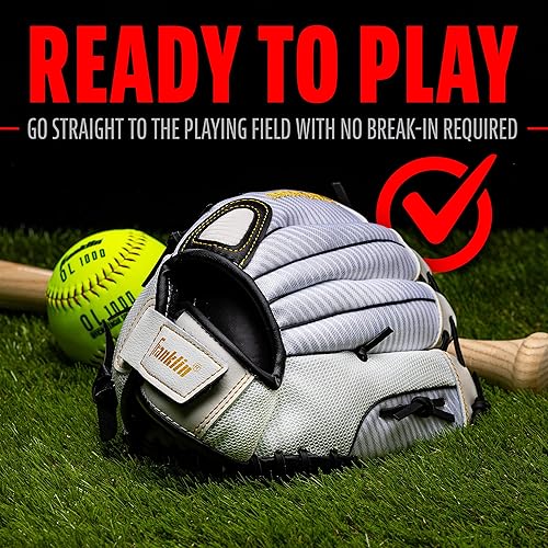 Miniatura 38 de Franklin Sports Guante de softbol para niñas, diseño de molino de viento para mujer, diseño de lanzamiento lento, para hombre derecho e izquierdo