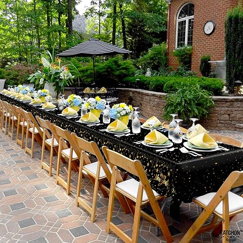 Miniatura 8 de KatchOn, Paquete de 3, mantel de feliz año nuevo – 108 x 54 pulgadas | Decoraciones de Año Nuevo 2025 | Mantel de feliz año nuevo 2025 |