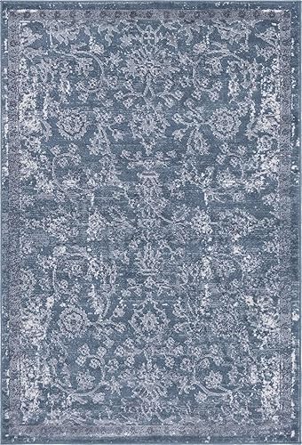 Miniatura 11 de Unique Loom Portland Collection - Alfombra de área Albany (4 pies 1 pulgada x 6 pies 1 pulgada, rectangular, azulgris)