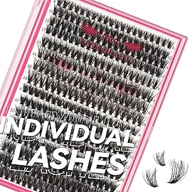 Lash CIusters 320Pcs Individual Lashes 3D Wispy Cluster Lashes Natural Look Eyelash Clusters Faux Mink Wispy Lashes 40D+50D-C Mixed DIY Lash Extension (3D Wispy-40D+50D-C,8-16mix)