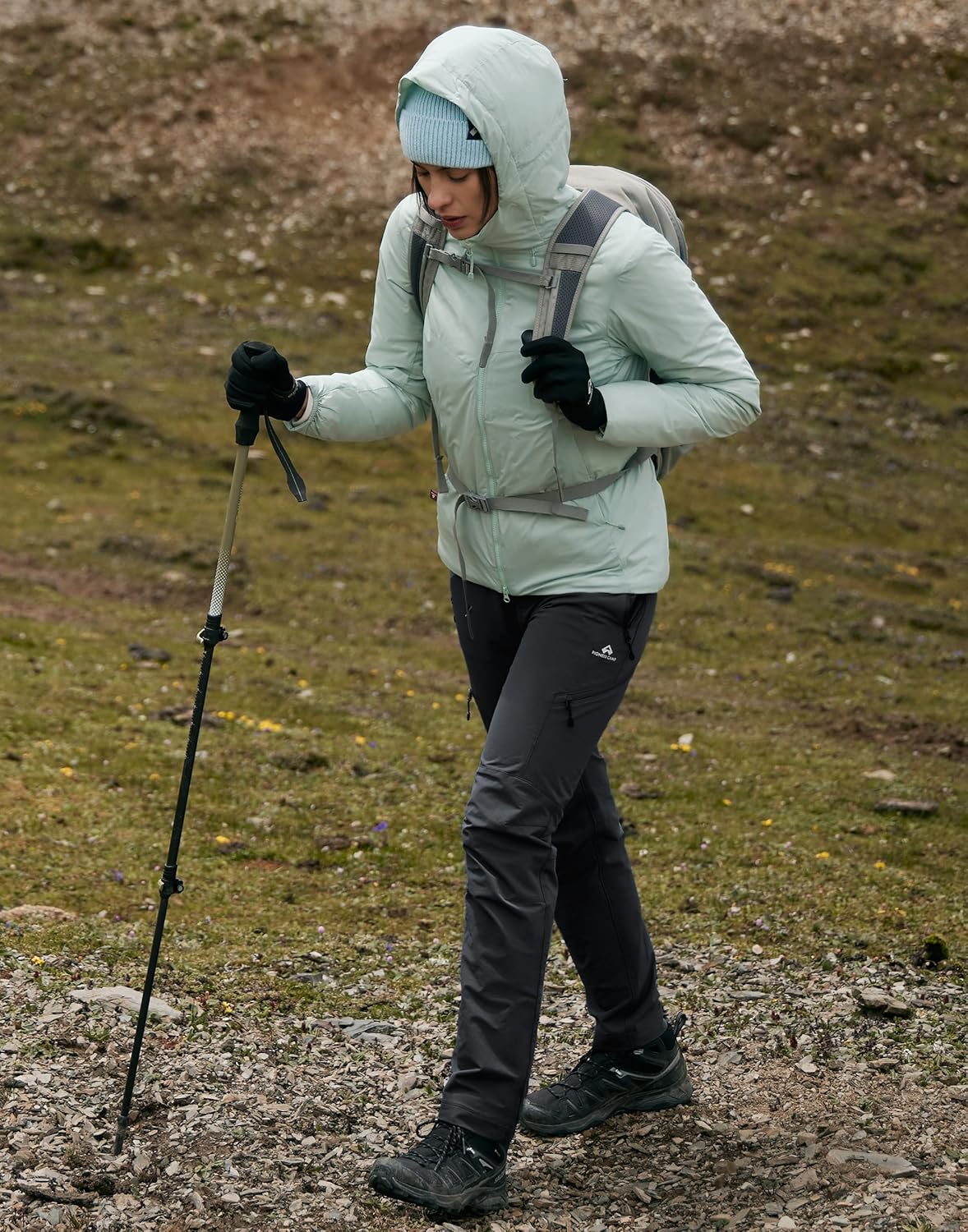 Pioneer Camp Women's Hiking Pants, Breathable Quick Dry Softshell Pants Water Repellent Stretch Cargo Work Pants Outdoor - Image 3