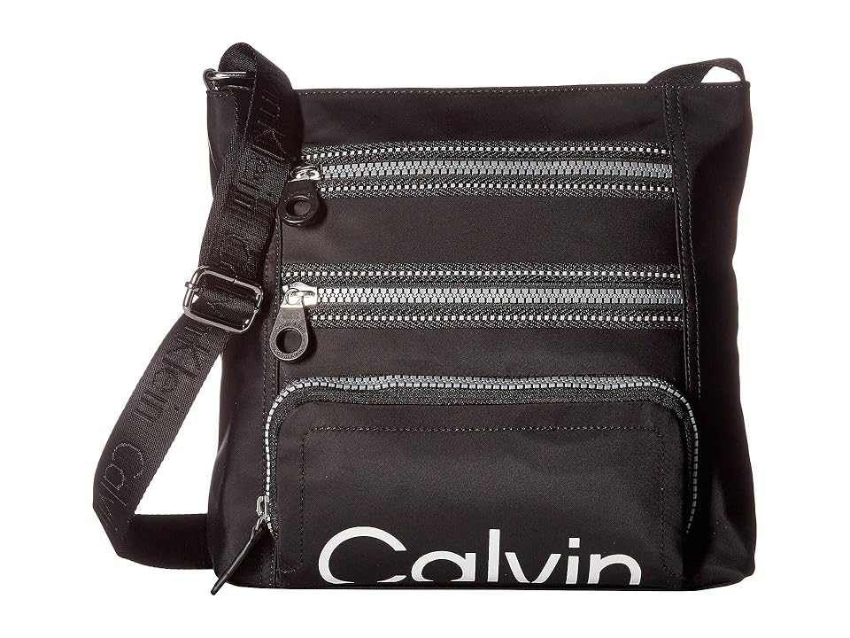 

Calvin Klein Nylon Crossbody (Black) Cross Body Handbags
