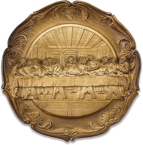 Miniatura 1 de Última Cena placa de pared de resina, resina, Marrón, 7 pulgadas