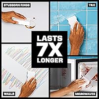 Vista 3 de Mr. Clean Magic Eraser - Limpiador multiuso ultra grueso, esponja de borrador mágico, limpiador multisuperficie, 1 unidad