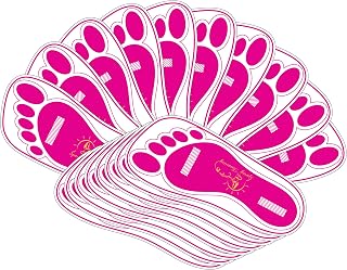 60 Pairs(120 Feets) Disposable Pink Tanning Feet Pads Sunless Airbrush Spray Tent Protect Foot Shaped Spray Tan Sandals