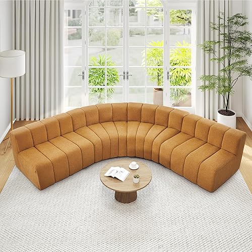 Vista 18 de LEVNARY Módulo redondo 1/8 para sofá modular (beige)