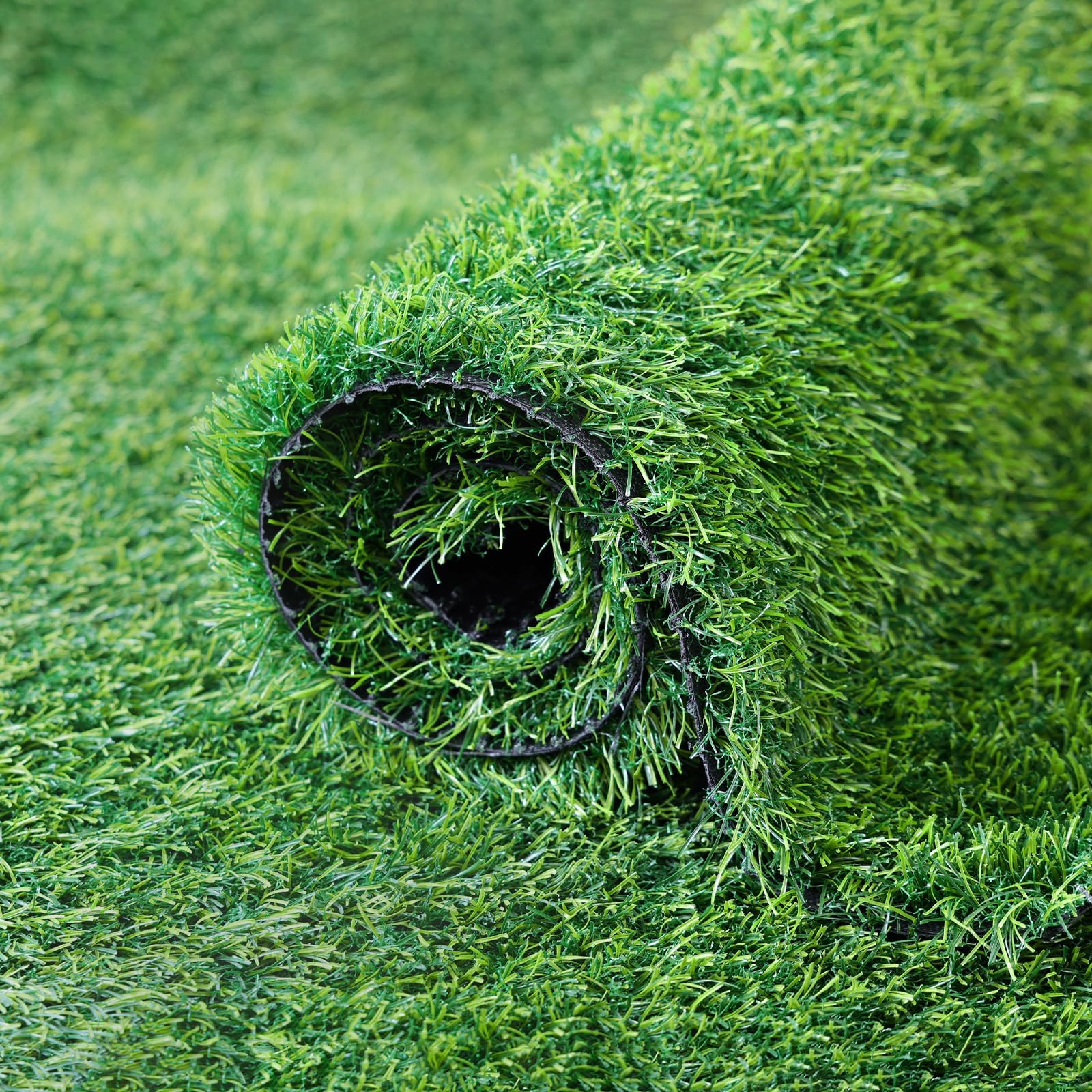 Amazon | 人工芝 ロール 1mx2m リアル感 芝丈38mm 高耐久 透水タイプ 防草シート 6本ピン付き フレッシュグリーン (1× ...