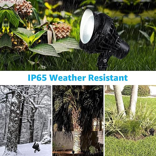 Miniatura 4 de SUNVIE Luces LED de 40 W para exteriores, 5000 K, luz diurna blanca, enchufable, luz de poste de bandera de 120 V, luces ultra brillantes para