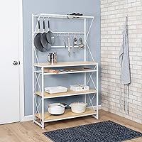 Vista 2 de Honey Can Do SHF-09513 - Estante de cocina para panadero, color blanco