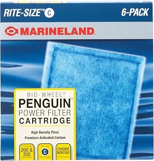 Marineland Penguin Bio-Wheel Rite-Size C Filter Cartridges 6-Pack: Easy Aquarium Filtration Replacement
