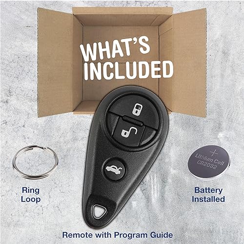 Miniatura 2 de KeylessOption Llavero de Reemplazo para 1999 2000 2001 2002 2003 2004 2005 2006 2007 2008 2009 2010 2011 Subaru Impreza Legacy WRX Outback,