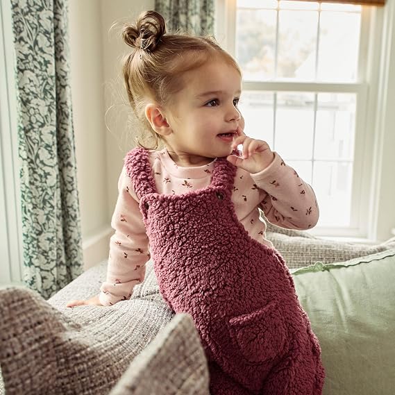 Modern Moments by Gerber Baby 2 Piece Microplush Overall Set