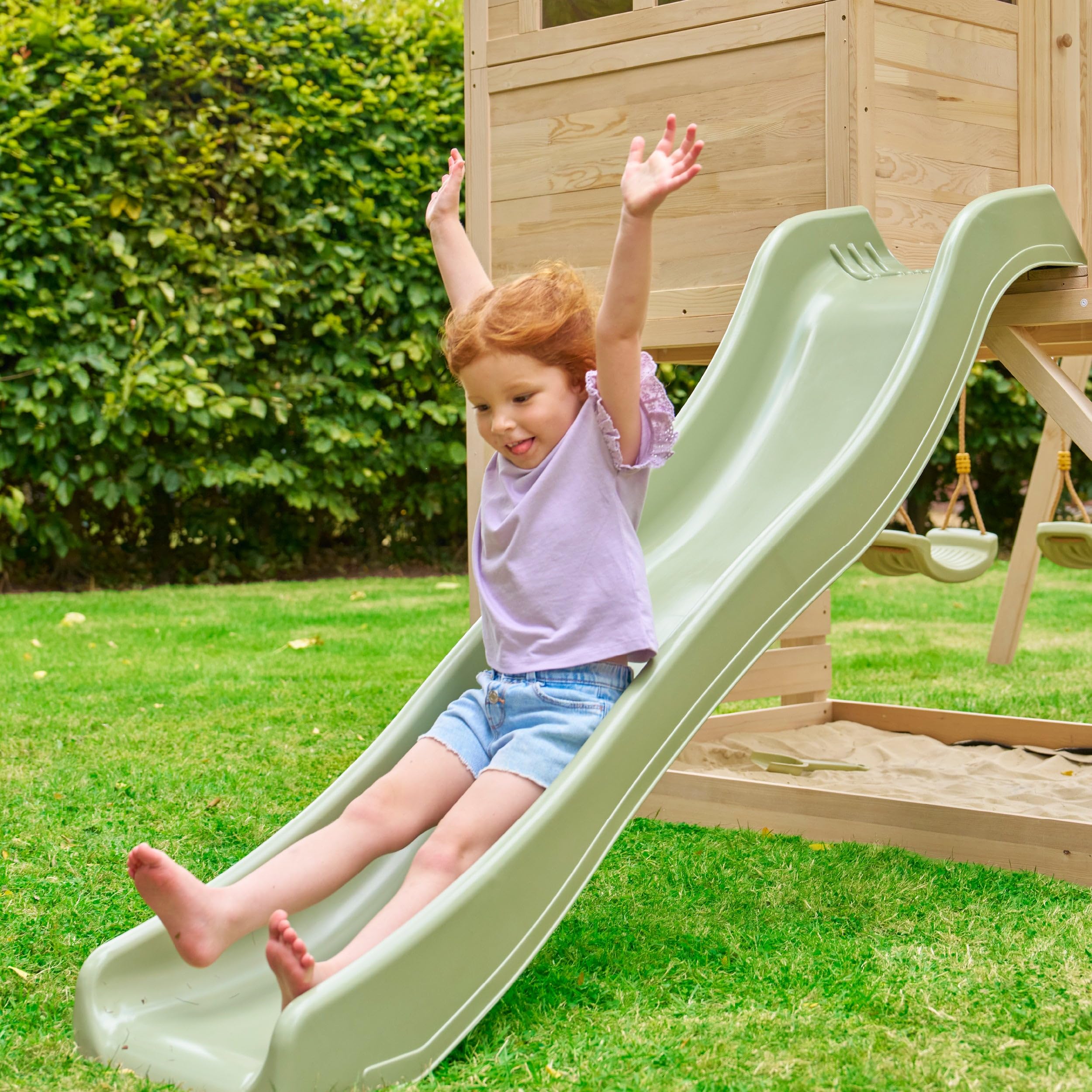 Toboggan glissière Wavy 175 cm Vert Kaki