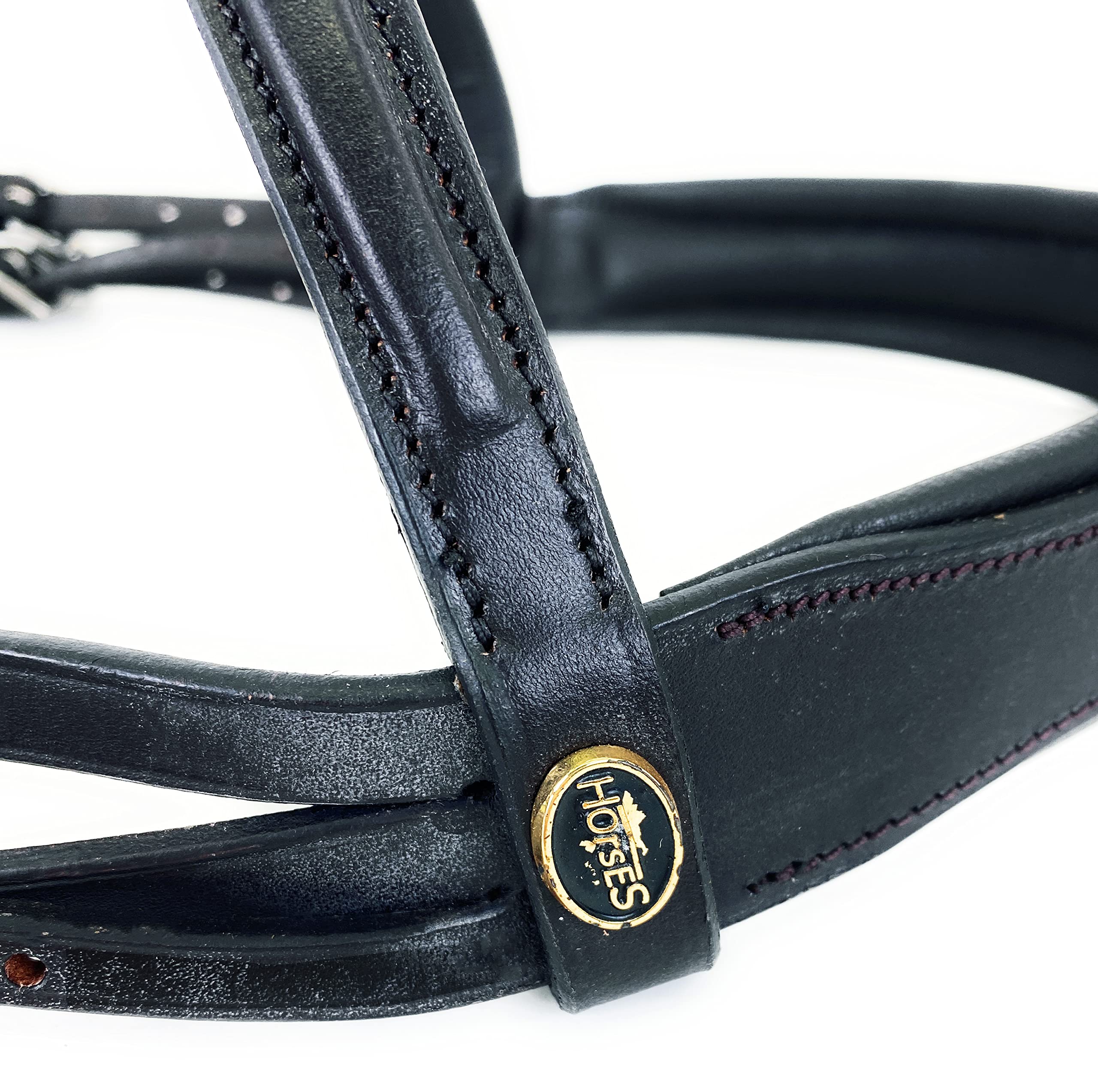 Horses Briglia Cuoio Snaffle, Briglia di qualità, Finimento Indispensabile per la Conduzione del Cavallo