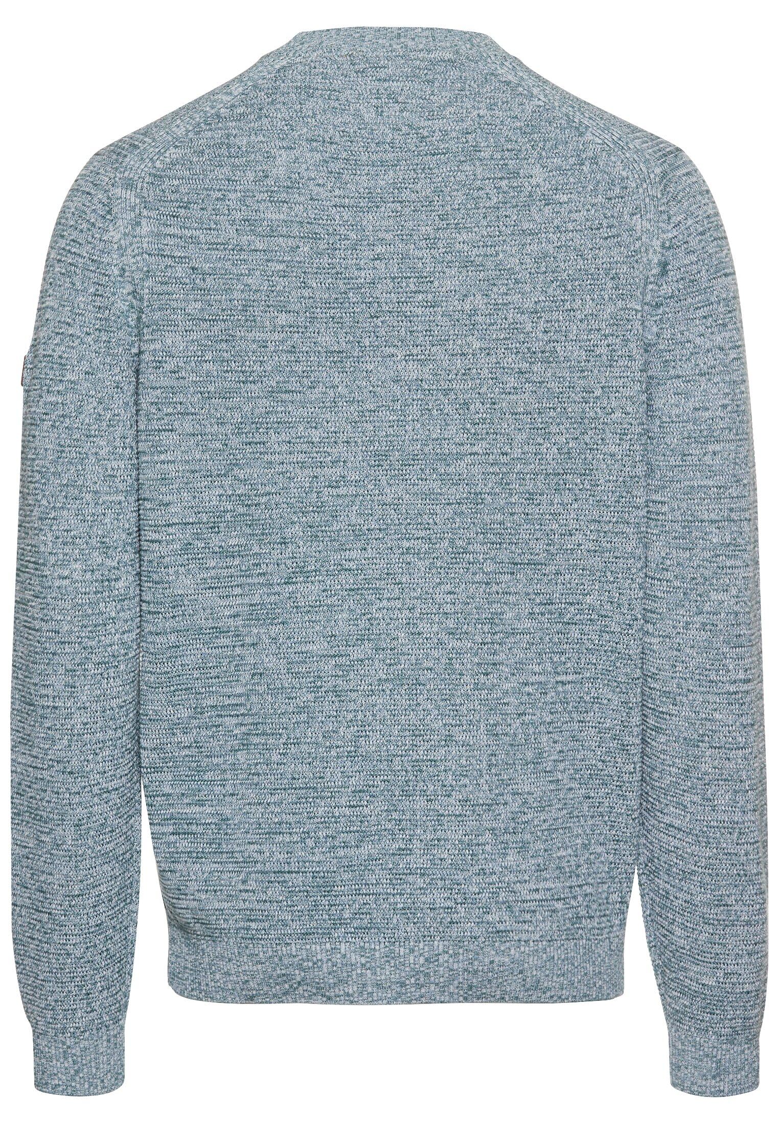 camel active Herren Rundhals Pullover aus Baumwolle