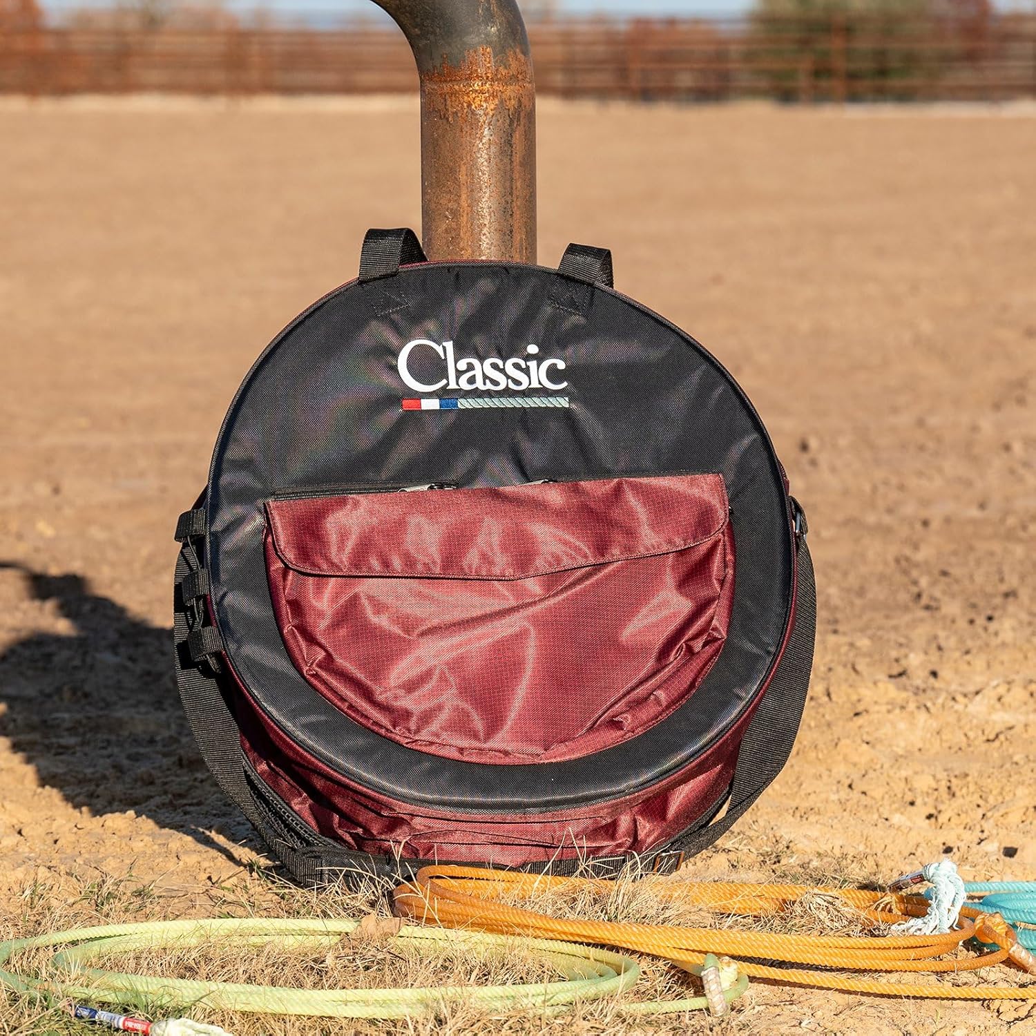 Classic Deluxe Rope Bag, Black-Ruby Basket