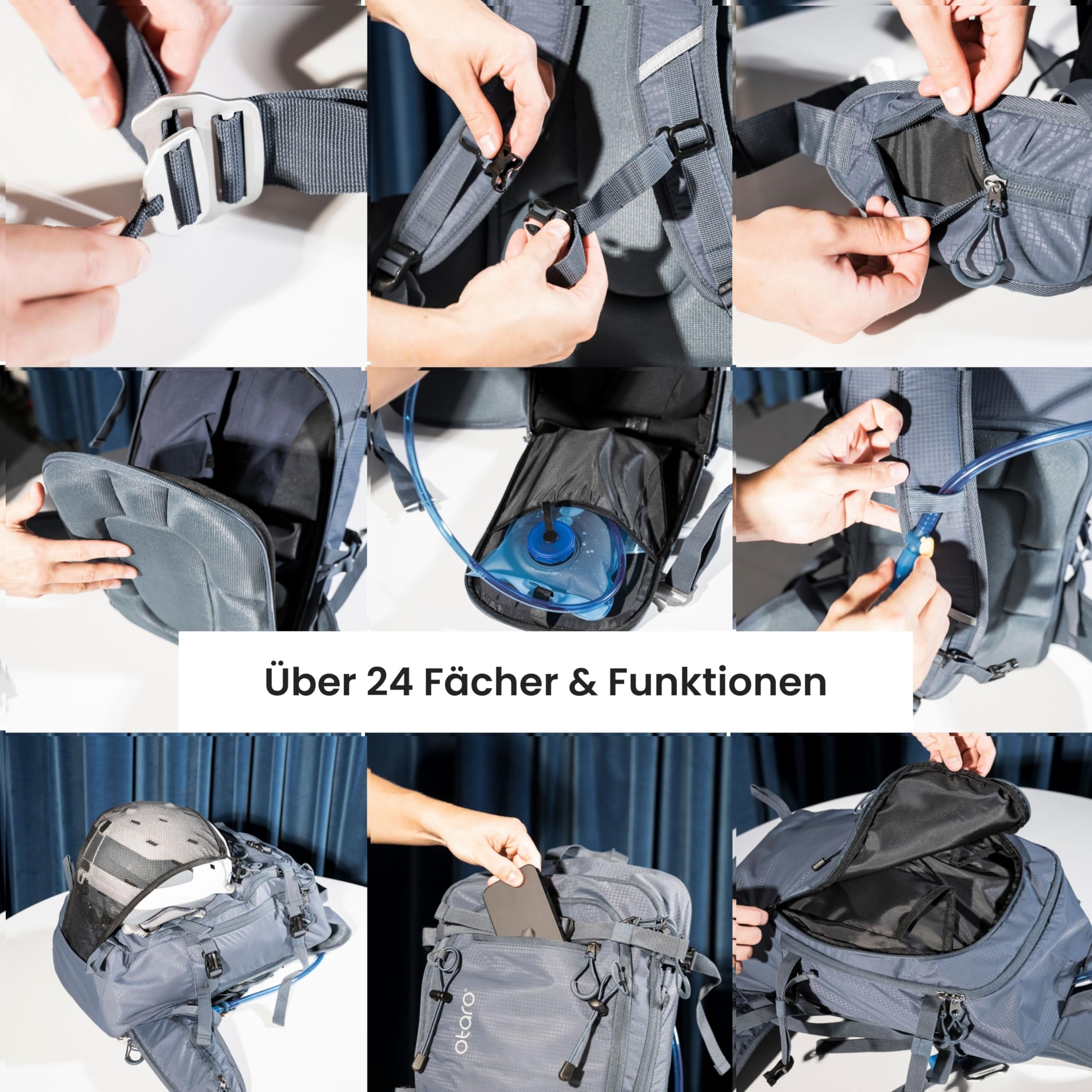 Otaro Skirucksack (Rucksack 20l) Trinkrucksack | Treckingrucksack| Wanderrucksack 20l| Unisex für Damen & Herren | Ultraleicht & Wasserdicht |