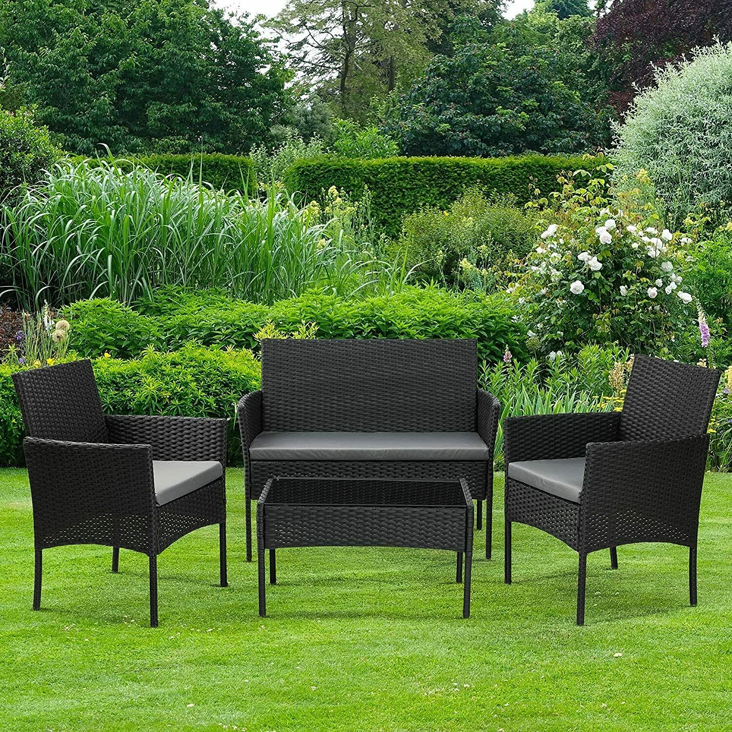 Buy Rattan Garden Furniture Indoor Outdoor Patio Conservatory 4 Piece